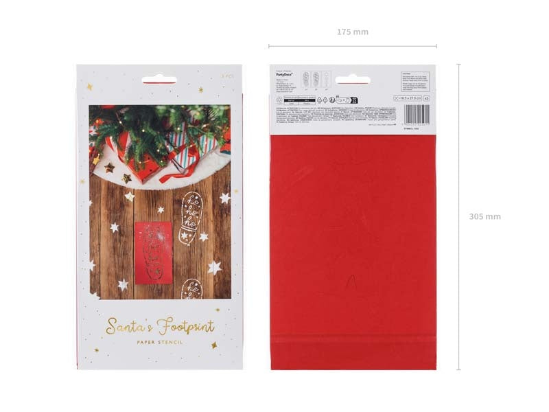 Fodaftryk julemand 3 stk