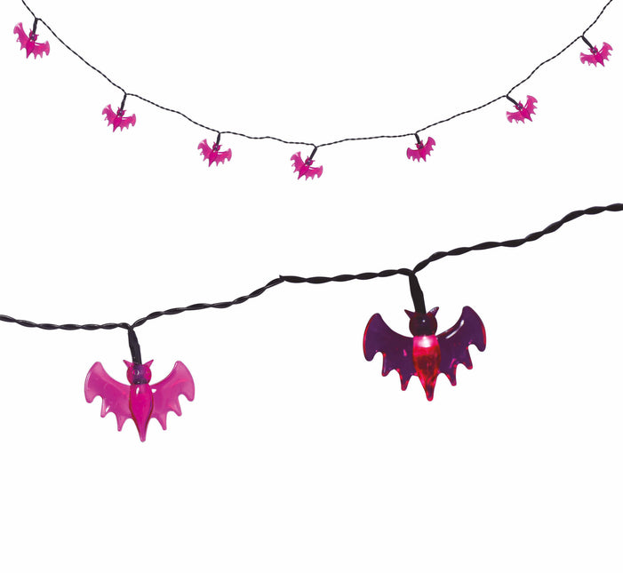 Halloween lysguirlande LED-flagermus 1,55 m