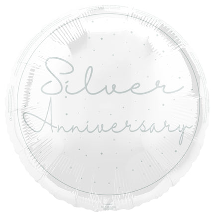 25 års ægteskab Heliumballon tom 45 cm