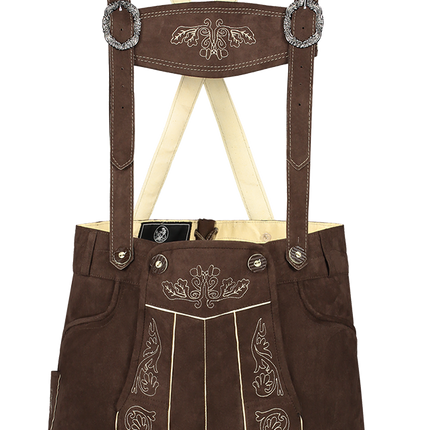 Mørkebrune læderbukser til mænd