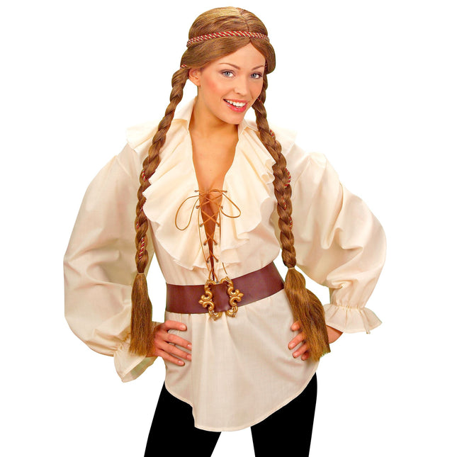 Beige bluse til damer Pirates/Renaissance