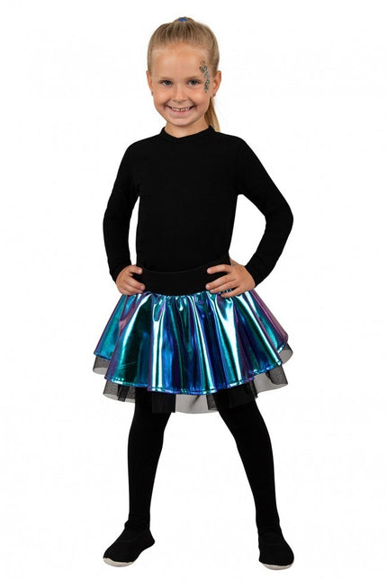 Circle Skirt Metallic Turkis