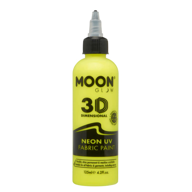 Moon Glow Neon UV Fabric Paint 125ml Intense Yellow 125ml