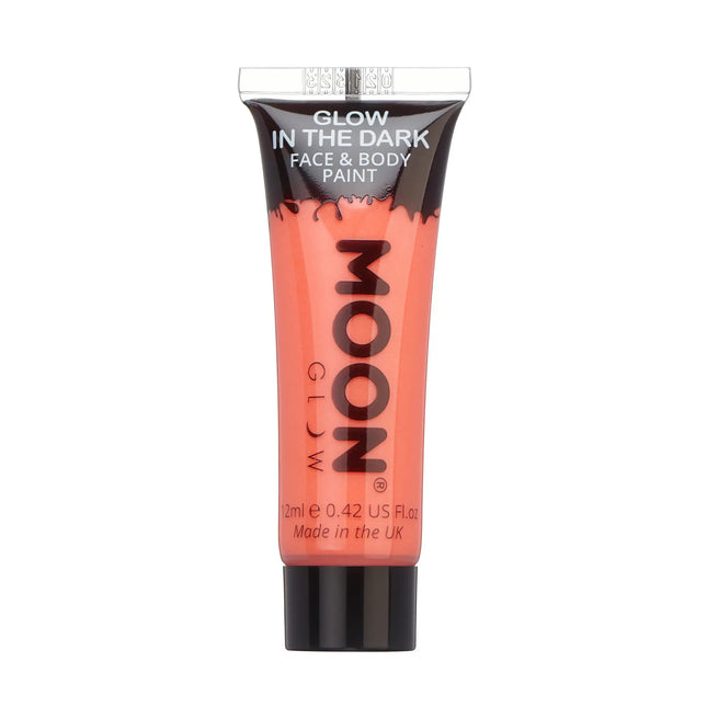 Moon Glow Glow in the Dark ansigtsmaling rød 12 ml