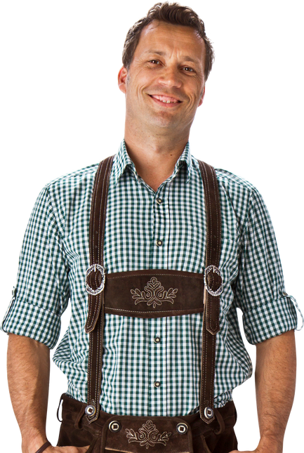 Wit Groene Blouse Heren Korte Mouw Krempelarm