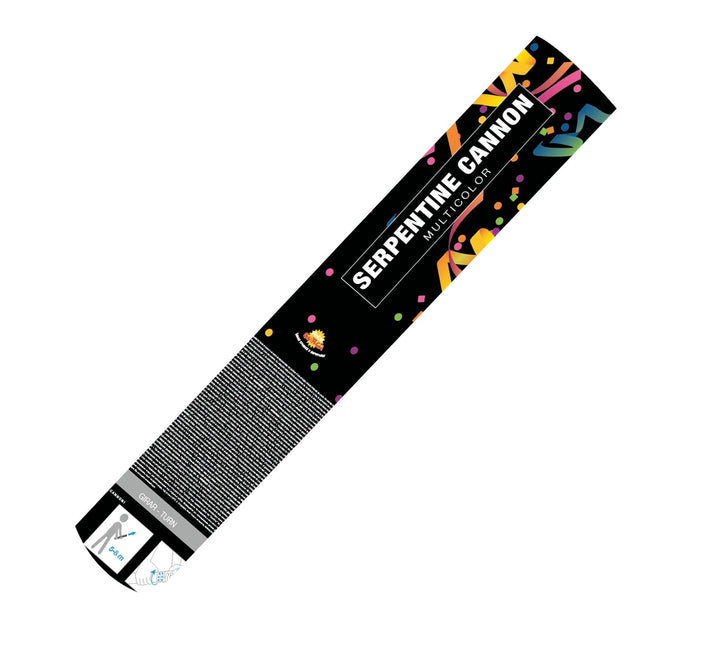 Farvet konfettikanon 40 cm