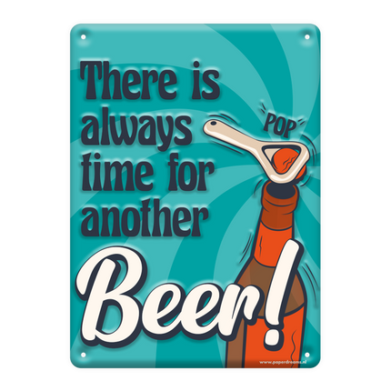 Metalskilt Der er altid tid