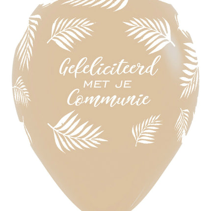 Balloner Tillykke med kommunionen Palmer Hvid Sand 30cm 25stk