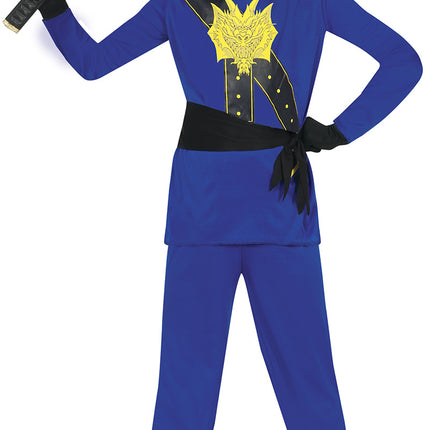 Ninja-kostume blå dreng