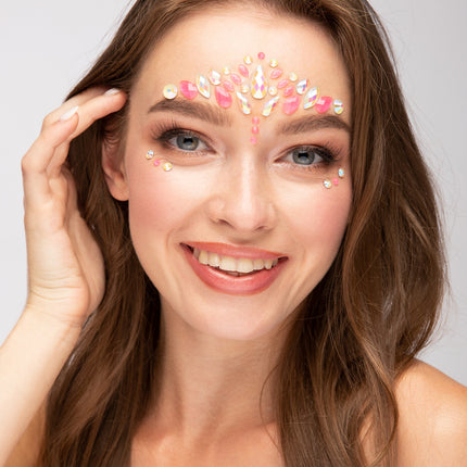 Moon Glow Selvlysende ansigtssmykker Pink Flamingo