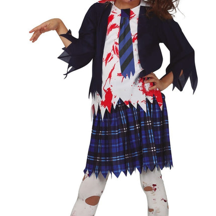 Halloween-kostume Pige Zombie Scholar