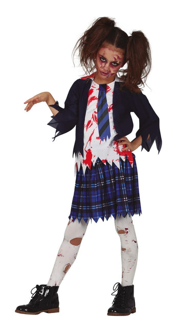 Halloween-kostume Pige Zombie Scholar