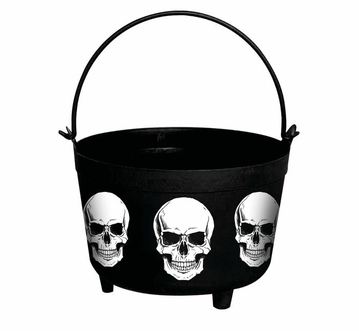Zwarte Halloween Ketel Skeletten