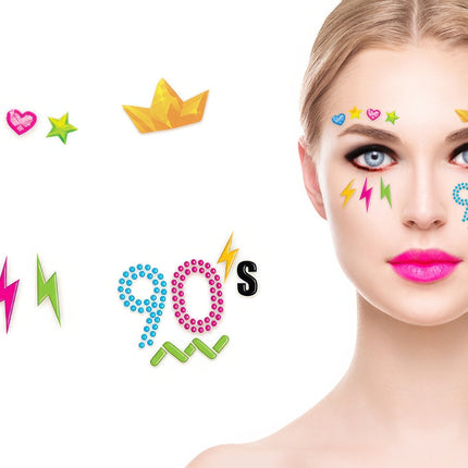 Ansigtsklistermærker 90'erne