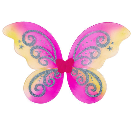 Farvede vinger med glitter