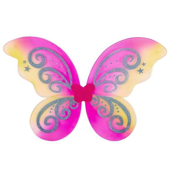 Farvede vinger med glitter