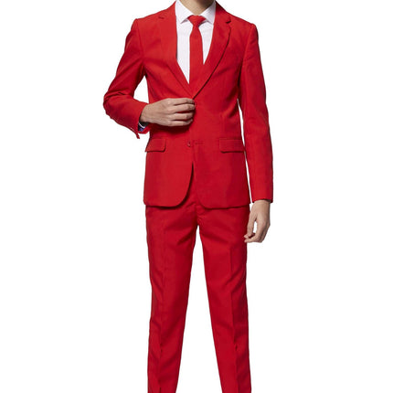 Rød dragt dreng teenager <tc>OppoSuits</tc>