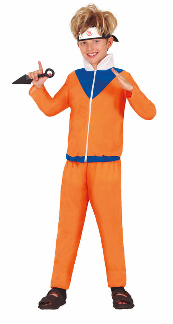 Ninja-kostume barn orange