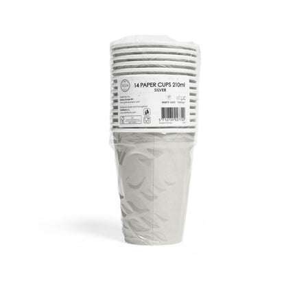 Sølvbægre papir 210 ml 14 stk