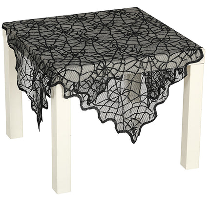 Sort Halloween-borddug Lace 1m