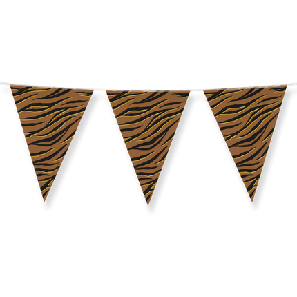 Brun sort guirlande zebraprint 10m