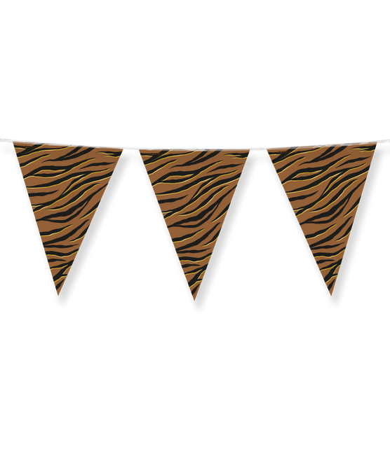 Brun sort guirlande zebraprint 10m