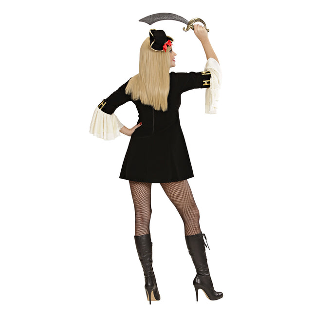 Piratkjole sort guld til damer