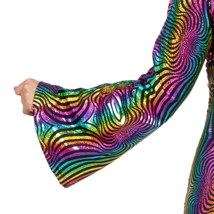 Disco Suit Coloured Ladies Holographic