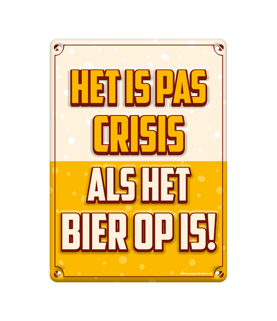 Metalen Bord Crisis