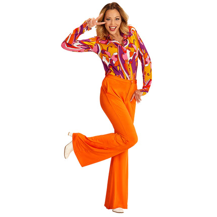 Disco 70S-bukser orange til damer