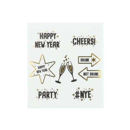 Nytårsaftens vinduesklistermærker 8 stk