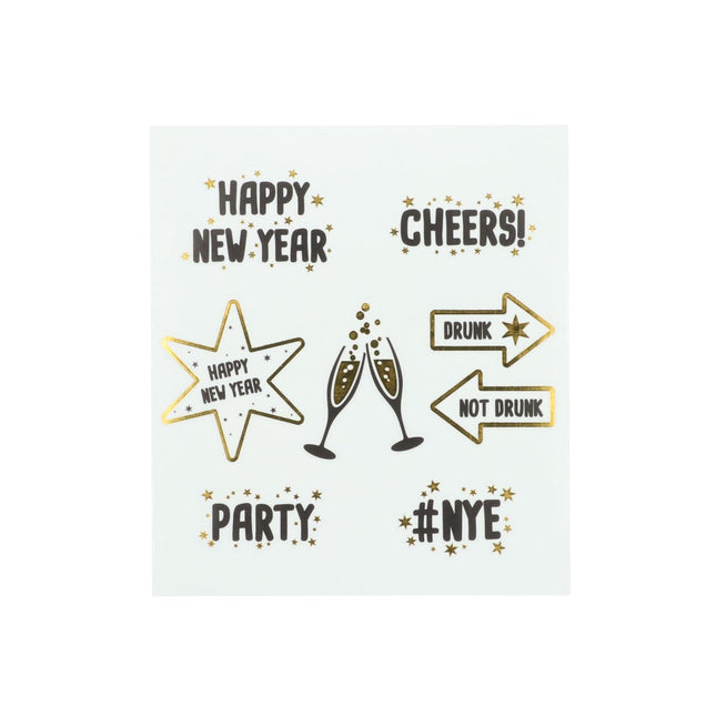 Nytårsaftens vinduesklistermærker 8 stk