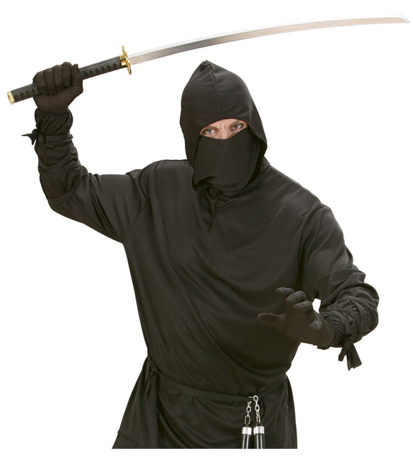 Sort sølv falsk sværd 1,07 m