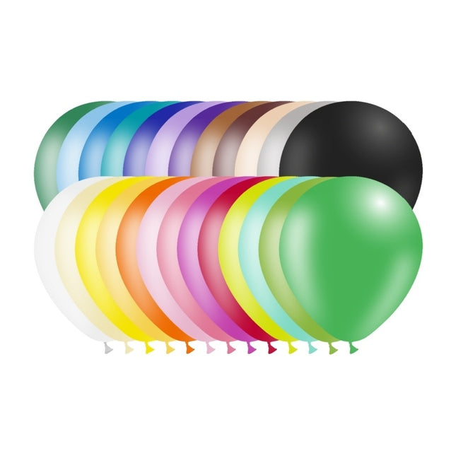 Farvede balloner 14 cm 100 stk