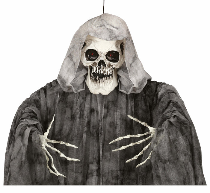 Hængende Halloween-dekoration Skelet med lys 1,7 m