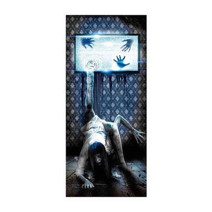 Halloween-dørplakat Spøgelse 120 cm x 47 cm