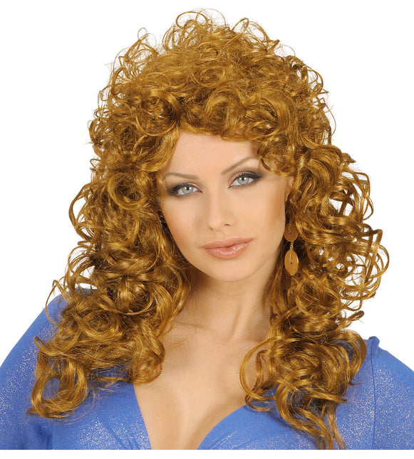 Lysebrun paryk Halvlangt hår Krøller