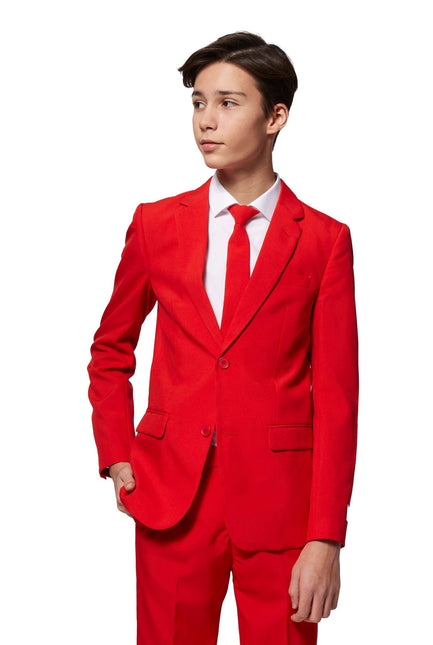Rød dragt dreng teenager <tc>OppoSuits</tc>