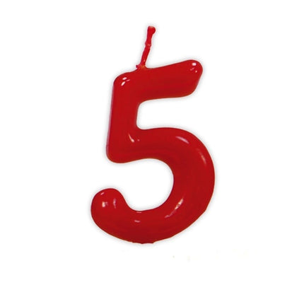 Rødt stearinlys 5 år 5,5 cm
