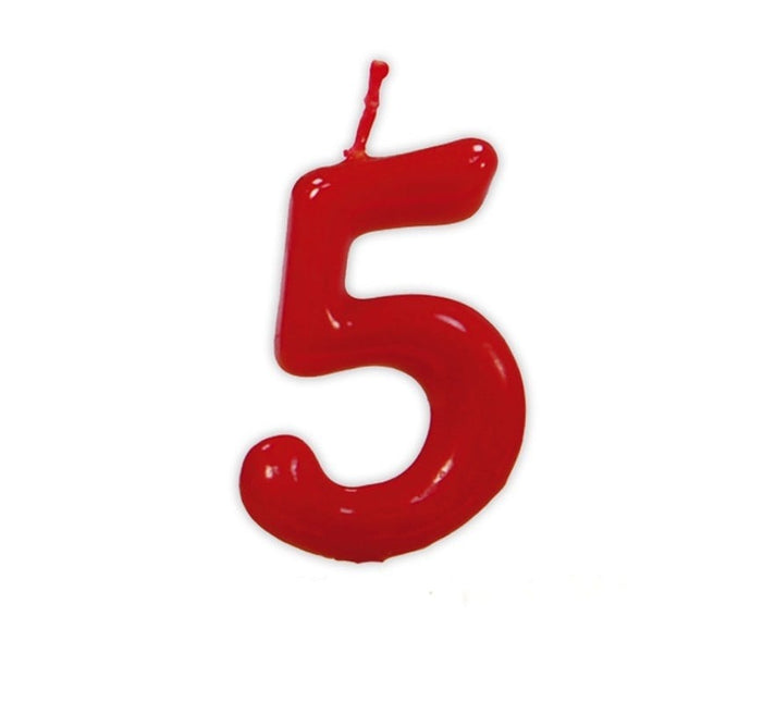 Rødt stearinlys 5 år 5,5 cm