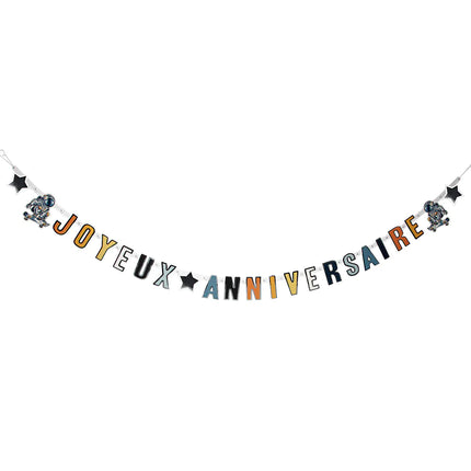 Space Party Letter Garland Yoyeux Anniversaire 2.5m