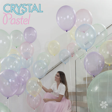 Balloner Crystal Pastel Yellow 321 30cm 50stk