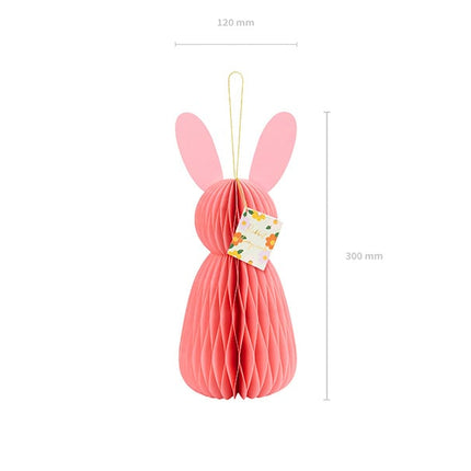 Pink Honeycomb Rabbit 30 cm