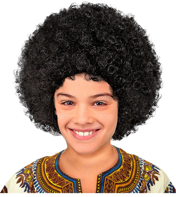 Sort paryk Afro Child