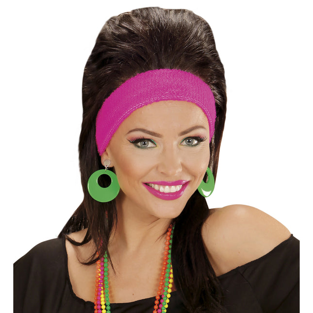 Neon-grønne øreringe