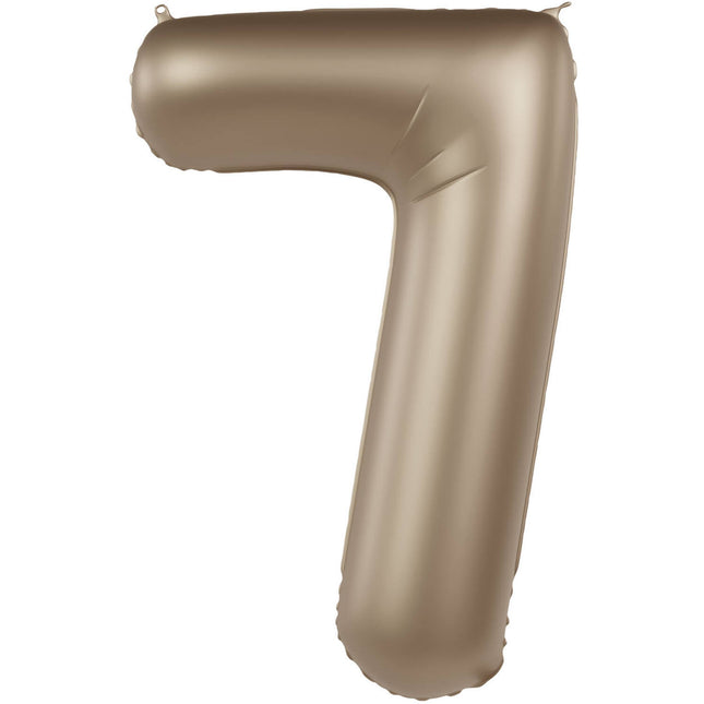 7 års figurballon guld 86 cm