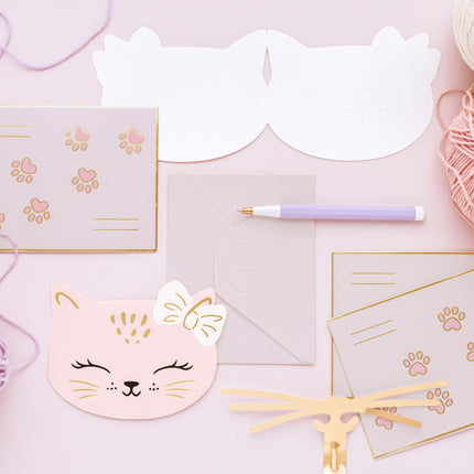 Katteinvitationer 13cm 6stk