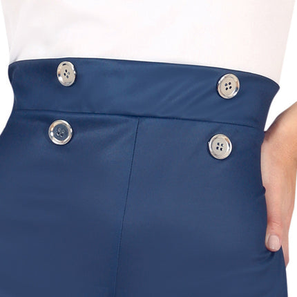 Kostume Blå Hvid Dame Sømand