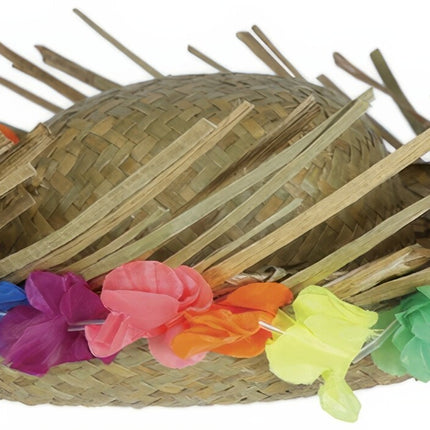 Hawaii stråhat med blomster