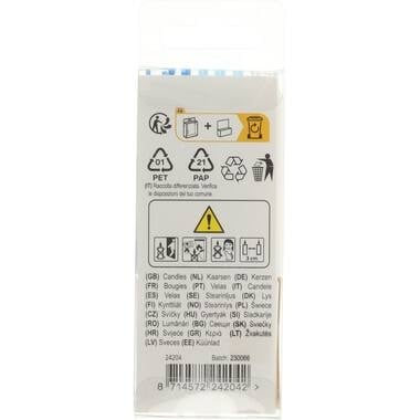 Stearinlys blå 6 cm 16 stk